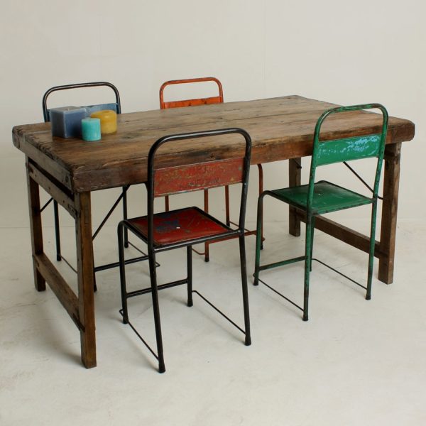 Old Folding Dining Table
