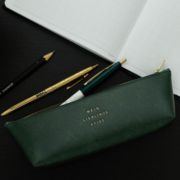 Fastener Pen Case Green