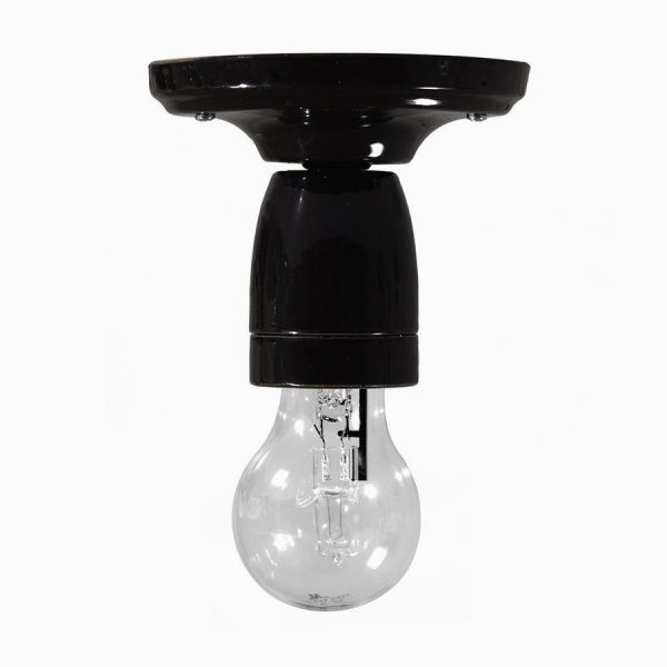 Porcelain Batten holder black