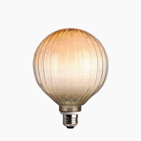 Lined Amber Lamp