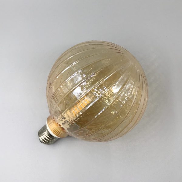 Lined Amber Lamp