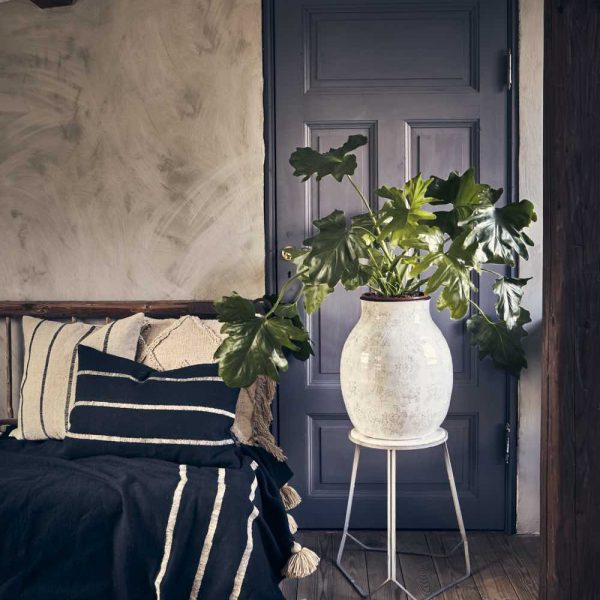 Marble Top Stool Off White