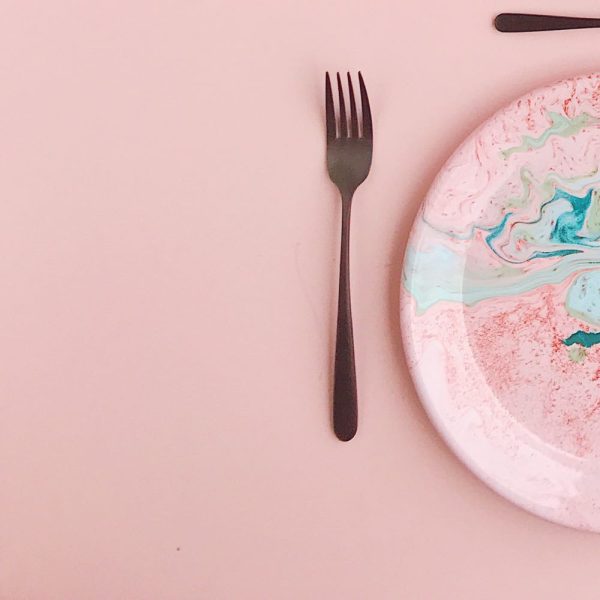 Enamel Rectangular Tray Blush