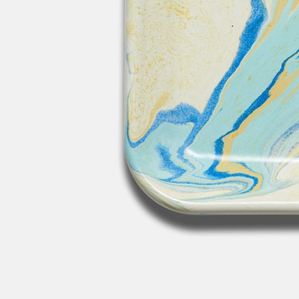 Enamel Rectangular Tray Lemon