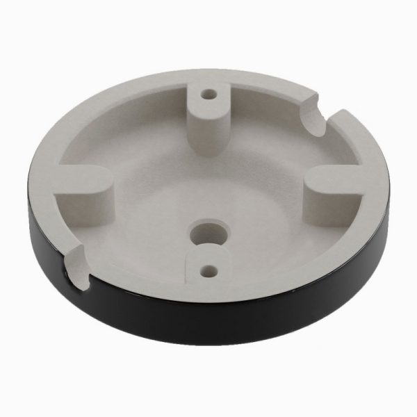 Convex porcelain ceiling rose black