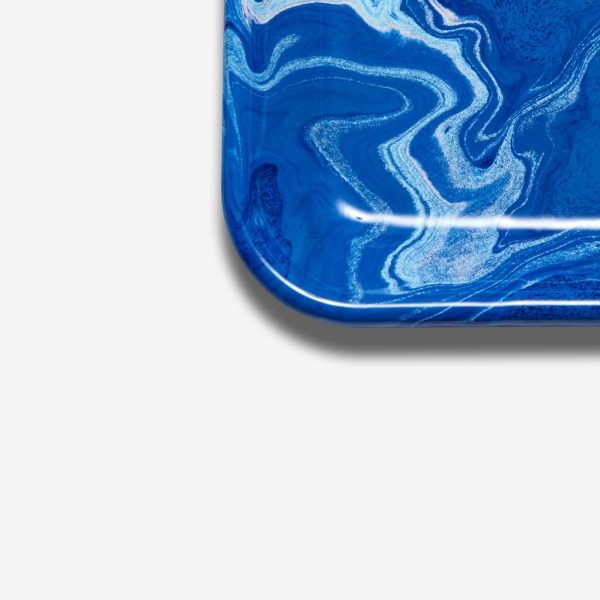 Enamel Rectangular Tray Cobalt