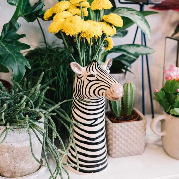 Zebra Flower Vase