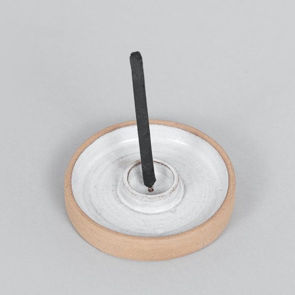 Stoneware Incense Holder Twin Rim