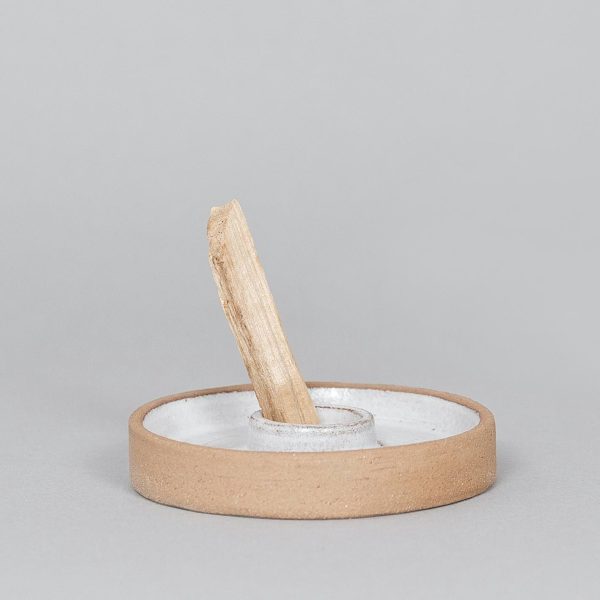 Stoneware Incense Holder Twin Rim
