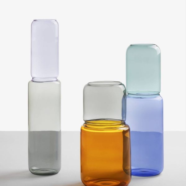 Revolve Vase Smoke Amber