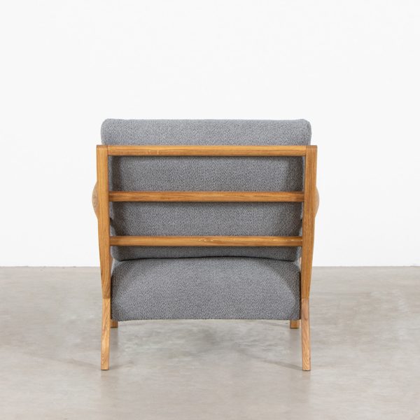 Oak Armchair Soft Grey