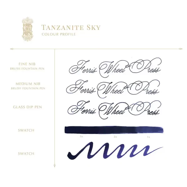 Fountain Pen Ink - Tanzanite Sky 38ml
