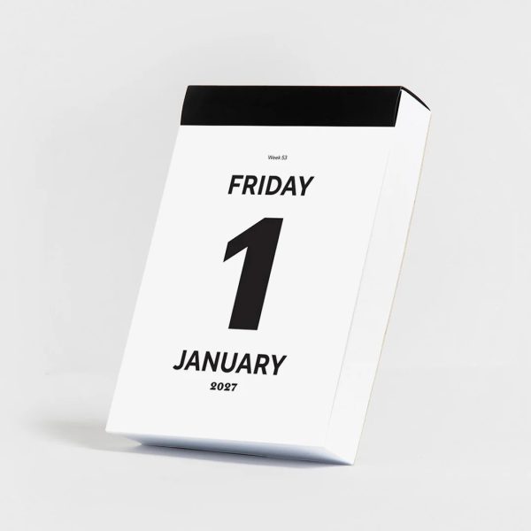 Desktop Calendar Black-White EN