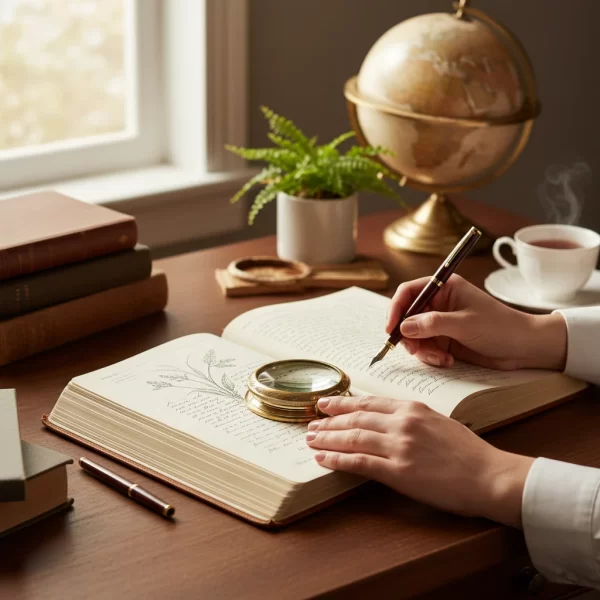 Brass Desk Magnifier