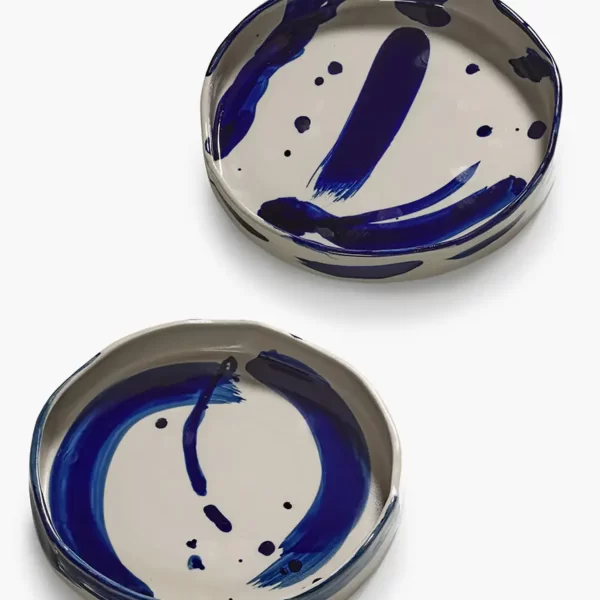 Sophia Blue Ceramic Pasta Plate