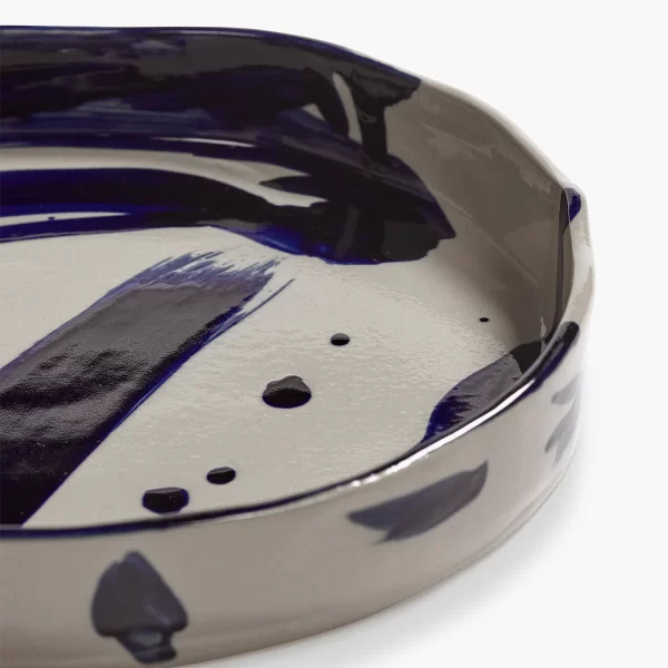 Sophia Blue Ceramic Pasta Plate