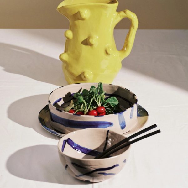 Sophia Blue Ceramic Breakfast Bowl