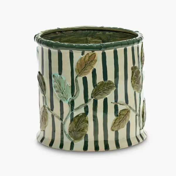 Leaf Striped Flowerpot