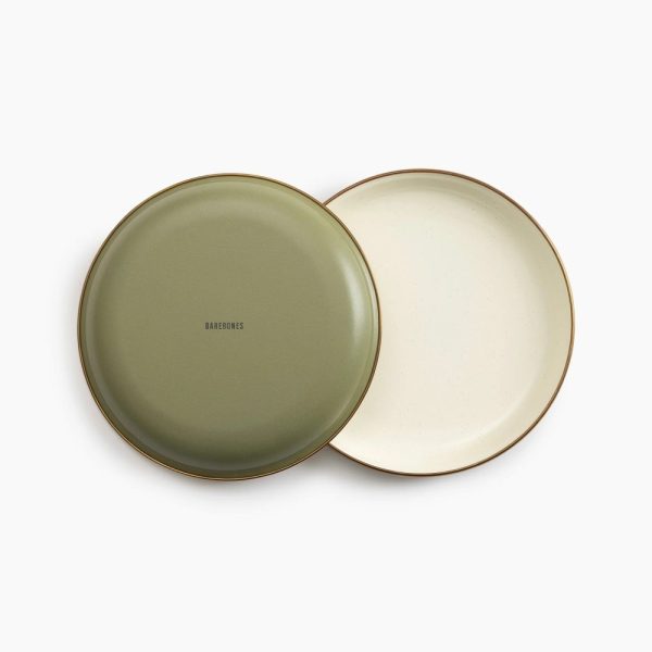 Enamel Salad Plate Olive