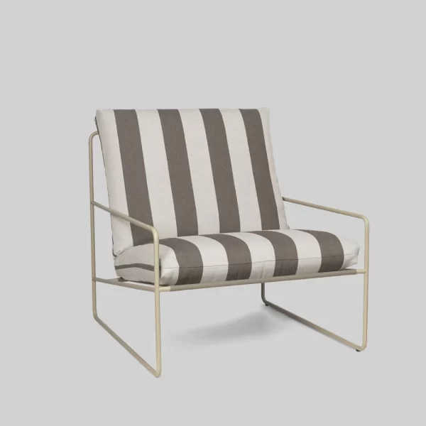 Desert 1-seater Cashmere Stripe Chocolate