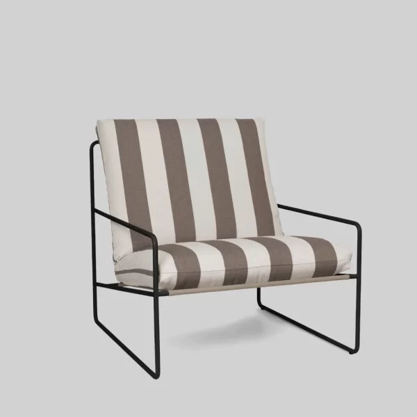 Desert 1-seater Black Stripe Chocolate