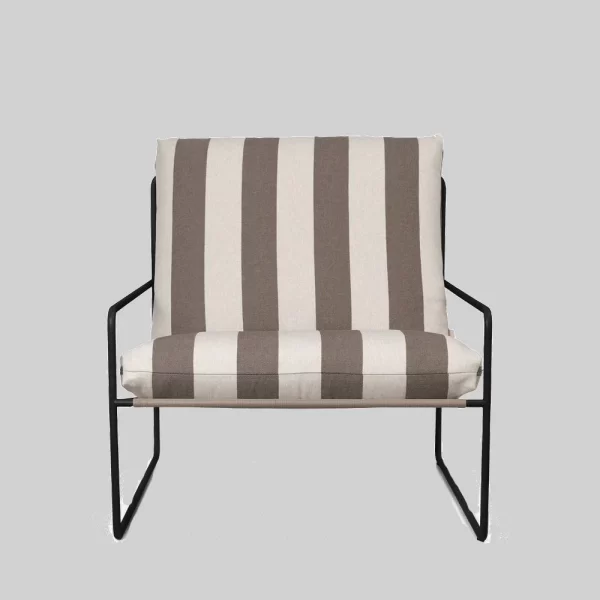 Desert 1-seater Black Stripe Chocolate