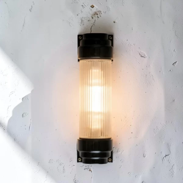 Ribbed Glass Wall Lamp