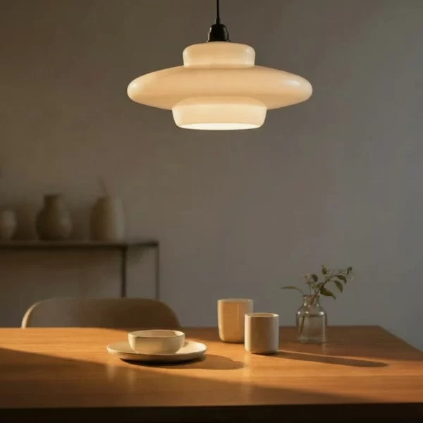 Retro Milk Glass Pendant